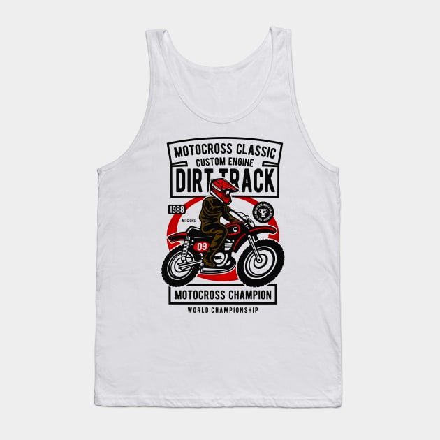 Motocross dirt track Tank Top by Tempe Gaul